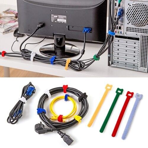 25 pcs/Lot Organization for table Cute cat color Loop cable tie 15cm Nylon straps organizador cables management Stationery 5169