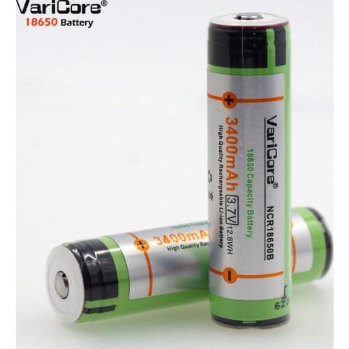 2PCSVariCore18650 3400 mAh NCR18650B battery, original new PCB 3.7 V for flashlight