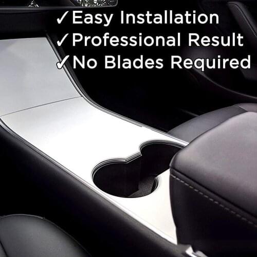 3 Pcs Set White Car Center Console Inner Cover Stickers For Tesla Model 3 New Protect Console
