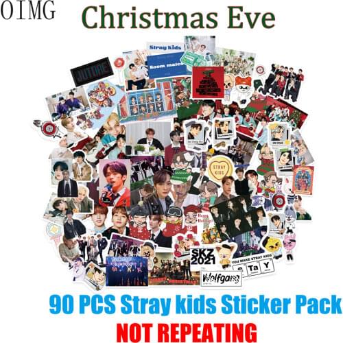 76/95pcs Korean Fashion Stars Sticker Kpop Stray Kids Sticker Skateboard Suitcase Laptop Phone Case Decor Jungkook Decal Gift