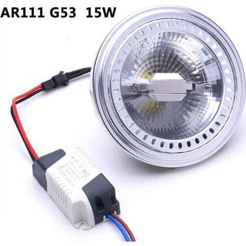 Free shipping 12V G53 GU53 Dimmable LED AR111 Embedded Down lamp 15W 220V led AR111 light ES111 LED spotlight AC85-265V