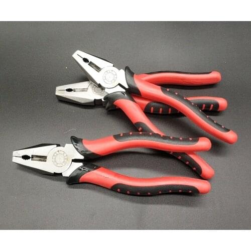 Free Shipping European Multifunction Steel Pliers PVC Plastic Handle Tiger Stripes 45# Steel Vise 8-inch Hardware Tool T2-1032