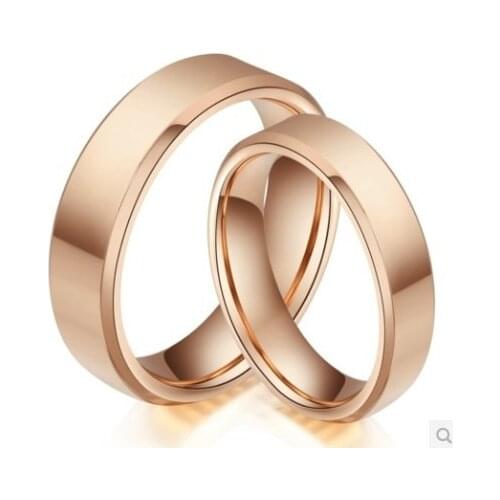 Free Shipping Super Deal Size 4-14 Rose gold color Tungsten ring Woman Mans Couple wedding Rings lovers birthday gift
