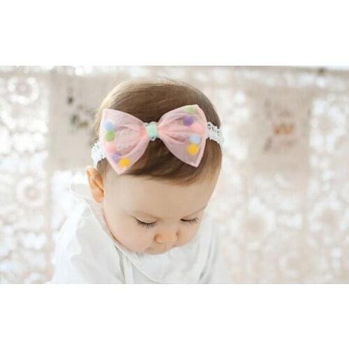 1 Piece MAYA STEPAN Headwrap Bowknot Baby Headwear Girls Hair Bow Hairband Head Band Infant Newborn Bows Toddlers Lace Headbands