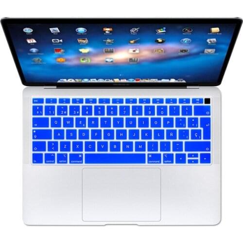 Spanish Keybaord Cover EU Enter For Macbook 2018 New Air 13 Retina with touch ID A1932 Thinner Keyboard Sticker Protector Skin