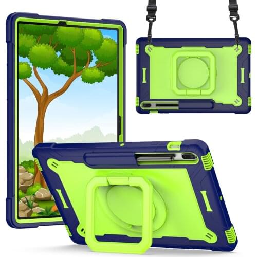 For Samsung Galaxy Tab S7 Plus Fe 12.4 " Case,Kids Stand Cover With Pencil Holder For Galaxy Tab S7 Plus Case