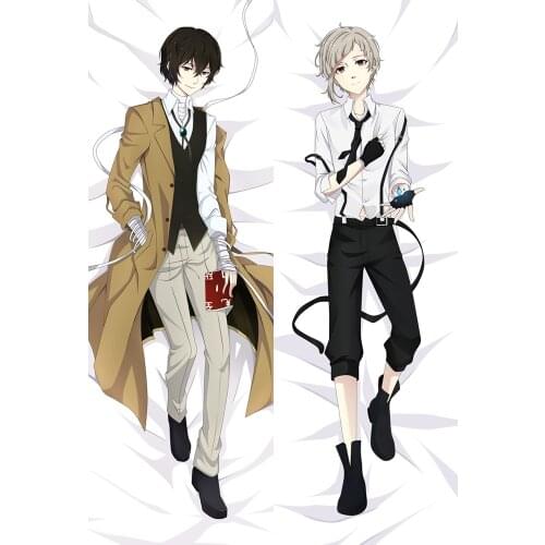 Dazai Osamu Nakajima Atsushi Bungo Stray Dogs - Cosplay Anime Hugging Body Throw Pillow Cover Bedding Pillowcases Soft Case for
