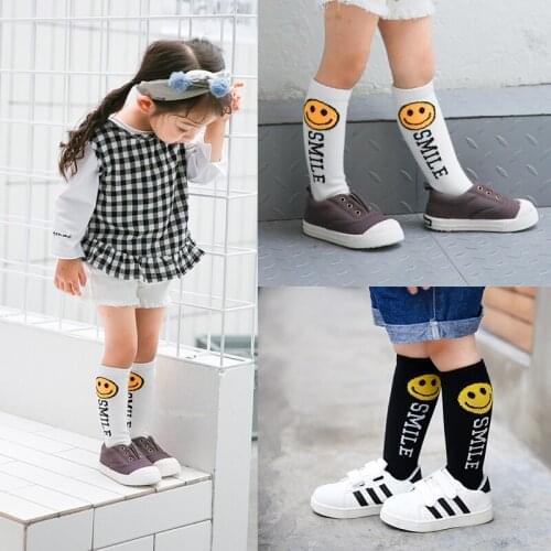 Baby Knee Socks for Girls Boys Stripe Cartoon Kids Knee Socks Cotton Soft Elastic Toddler Warm knee high Sock