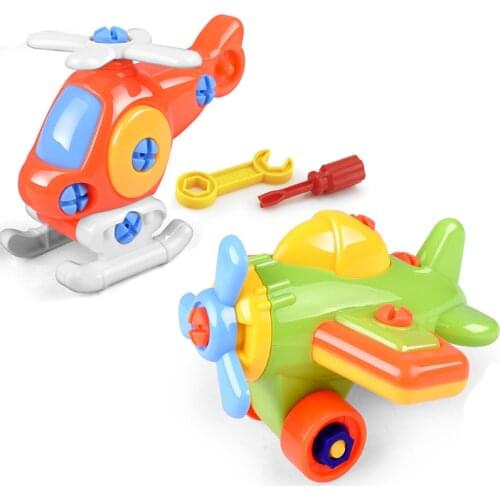 DIY Building block toy early childhood development intelligence Handson ability City Aircraft helicopter for children Gifts