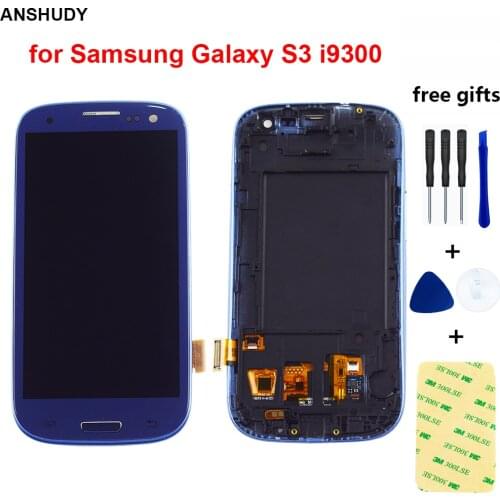 For Samsung Galaxy S3 Neo Display Touch Screen Digitizer Assembly Frame For Samsung i9300 Display i9301 i9300i i9308i i9301i