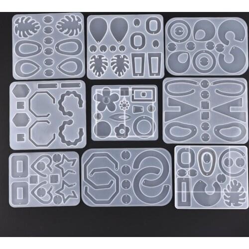 DIY Jewelry Casting Resin Mold Handmade Earrings Pendants UV Epoxy Silicone Mold for Jewelry Making Tools