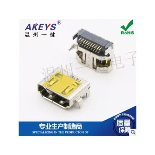 10PCS HDMI type A mother seat sinking plate 4.37 Socket Master HD Socket Connector Multimedia interface type A