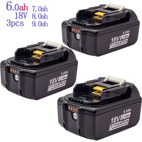 Used For Makita Rechargeable 18560 Backup Power Supply, 18V6Ah BL 1830, 1840, 1850, 18650B, LXT400 2 Lithium Ion Battery