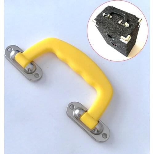 IVODUFF yellow plastic portable suitcase, trunk lid, handle, accessories