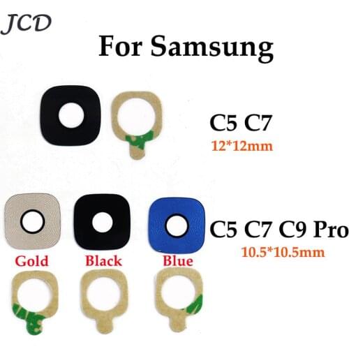 JCD For Samsung galaxy C5 pro / C7 pro / C9 pro C5010 C7010 C9000 C5 C7 back rear camera lens with Adhesive sticker Replacement