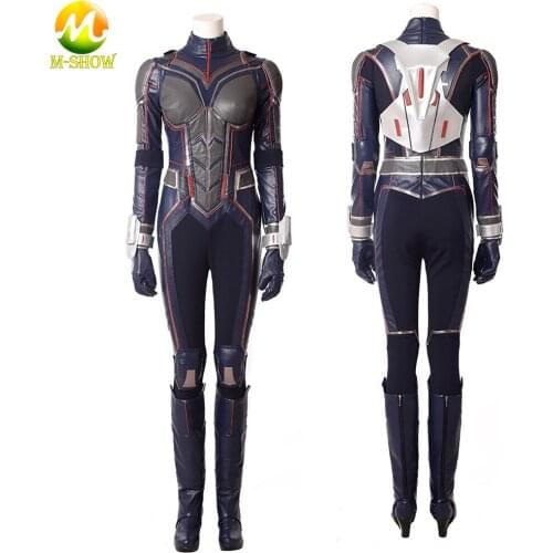Superhero Wasp Cosplay Costume Jumpsuit Hope Van Dyne Battle Suit Luxious Women Outfit for Halloween Carnival Party Any Size