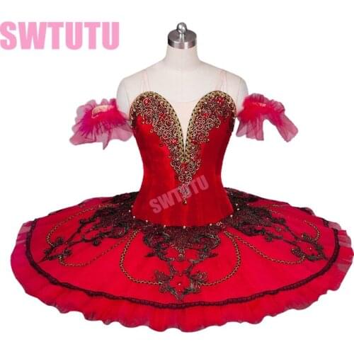 Red Ballet Tutu,high elastic velvet classical ballet tutu;professional ballet tutu,child ballet tutu BT9025
