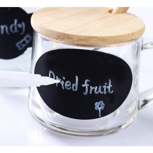 Kitchen storage jar Toolbox White Marker Waterproof Reused Jars Glass Bottles Chalkboard Labels for Home Decor Stickers