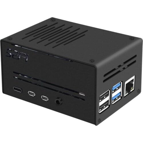 Metal Case for Raspberry Pi 4 & Raspberry Pi Horizontal ICE CPU Cooling Fan for Raspberry Pi Accessories