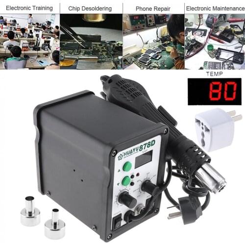Multifunction 110V LCD Digital Display Hot-Air Desoldering Station Electric Soldering Iron and Soldering Iron Stent for Drying