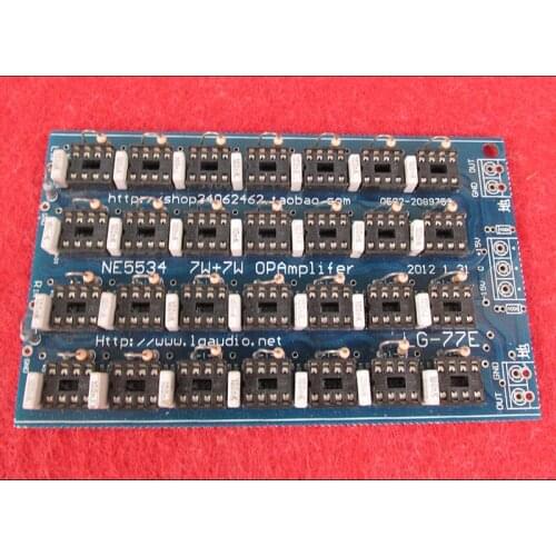 NE5532 ultra-low distortion 7W+7W opa627 power amplifier board LG77E with 28 mouths in unison chorus
