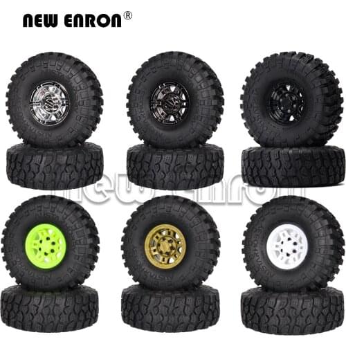 NEW ENRON 4P 1.9" Beadlock Wheel Rims Hub&120MM Tires Tyre Dick Cepek Mud Country RC CAR 1/10 1:10 Rock Crawler SCX10 TRX4 Jimny