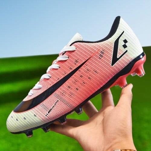 New Arrival Soccer Shoes Men Outdoor Boys Training Football 14 Academy FG/MG Athletic Parents Children Sneakers 33-46