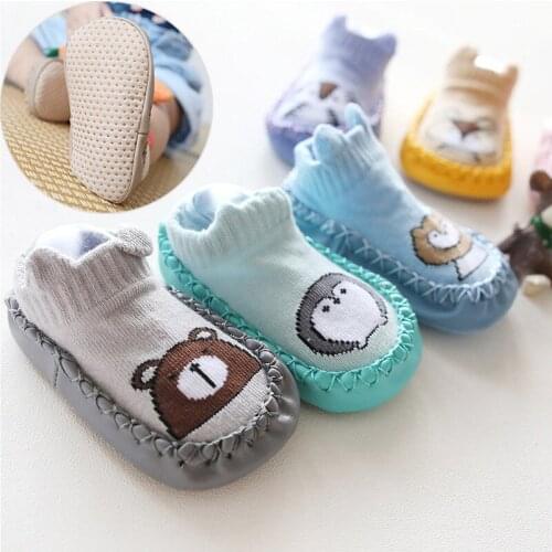 First Walkers Newborn Baby Shoes Toddler Prewalker Shoes Baby Boy Girl Sweat Cartoon Cloth Shoes