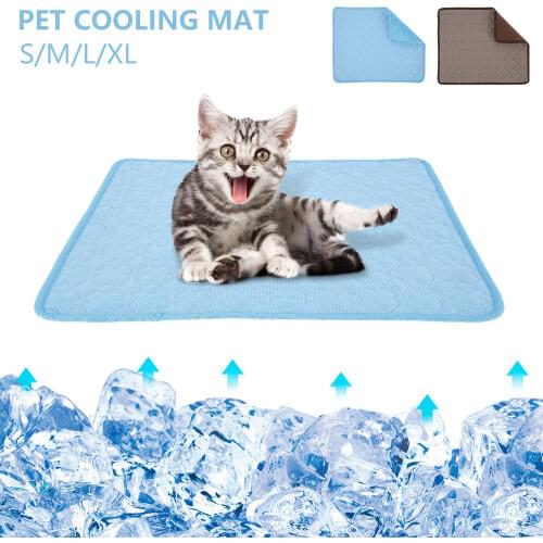 Pet Cooling Mat for Dogs and Cats Hot Summer Comfortable Breathable Washable Kitten Scratch-Resistant Cushion Pad Puppy Blanket