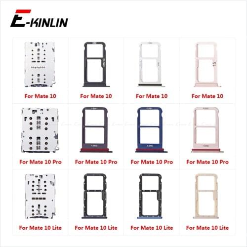 Sim Card Socket Slot Tray Reader Holder Connector Micro SD Adapter Container For HuaWei Mate 10 Pro Lite Replacement Parts