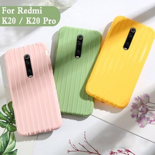 Luxury Luggage For xiaomi redmi K20 case Fashion Cute Suitcase Trunk TPU Silicone Back Cover For xiaomi redmi K20Pro Coque funda