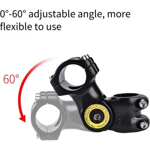 Bicycle Folding Stem Aluminum Alloy 60 Degree Adjustable Mountain Road Bike Handlebar Stem13x5x4cm Bicycle Handlebar Stem