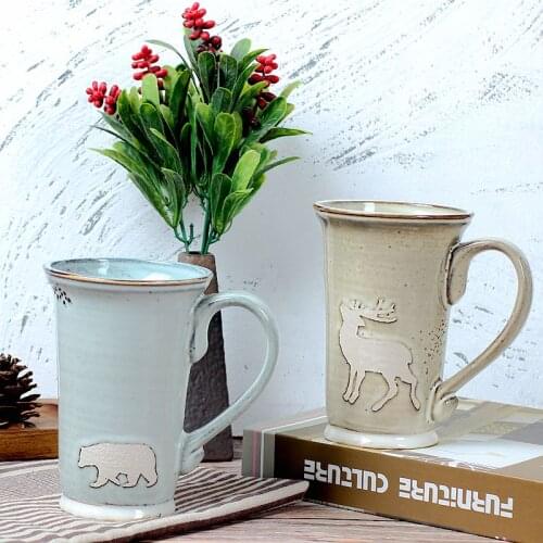 Creative Cartoon Mug Nordic Coffee Cup Breakfast Milk Cup Large Capacity Couple Gift