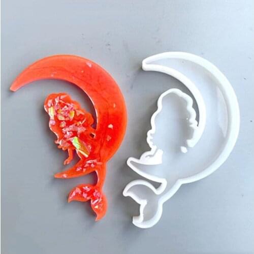 DIY silicone fairy tale Mermaid moon rabbit Angel mold UV resin clay candy jewelry accessories mold