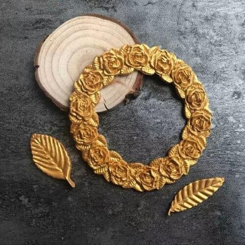 Wreath Silicone Mold Chocolate cake tool New Two Leaves Silicone Mold Frame Cake Decorating Tools