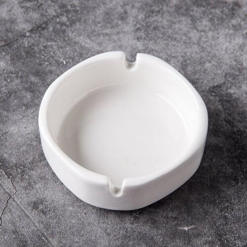 Standard china factory cheap price square shape stock ceramic smoking ashtray Customizable ashtray