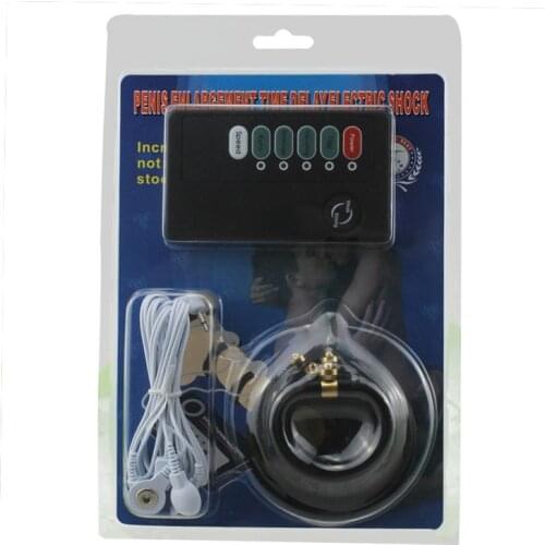 Chastity Device Sex Product Men Penis Extender Enlargement Electric Shock Delay Ring 4 Size Cock Ring