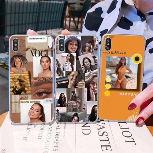 YNDFCNB Addison Rae Phone Case for iPhone 11 12 pro XS MAX 8 7 6 6S Plus X 5S SE 2020 XR fundas