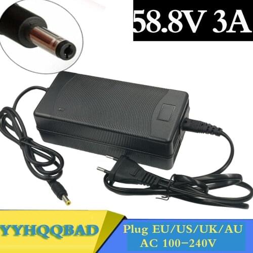58.8V 3A Battery Charger For 14S 48V Li-ion Battery electric bike lithium battery Charger High quality Strong heat dissipation