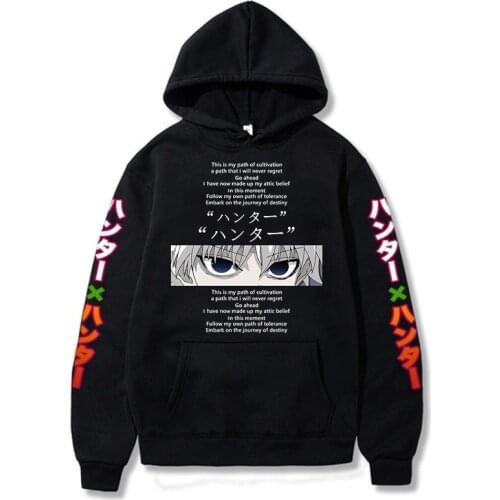 Hunter X Hunter Pullover Sweatshirt Women Men Killua Eyes Costume Hoodies Harajuku Sudadera