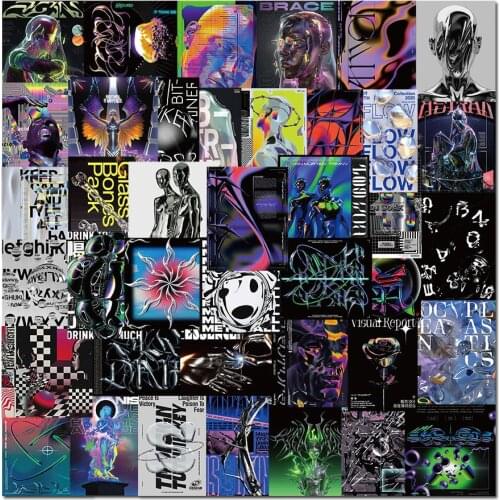 10/40PCS Psychedelic Acid Graphic Art Graffiti Stickers Aesthetic DIY Skateboard Phone Laptop Guitar Car Cool Kids Sticker Toys