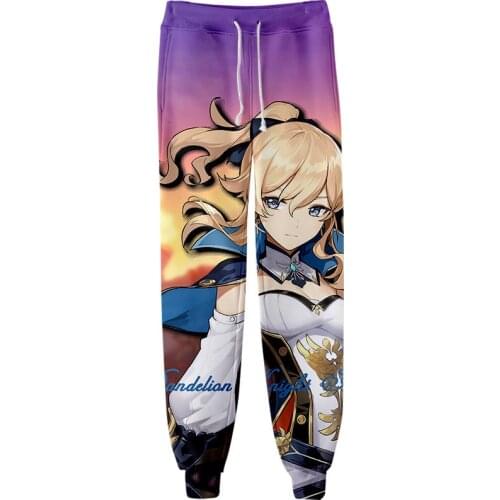 2021 3D Anime Japanese Cargo Pants Harajuku Streetwear Genshin Impact Elastic Waist Harem Hip Hop Joggers Pants Cosplay Costume