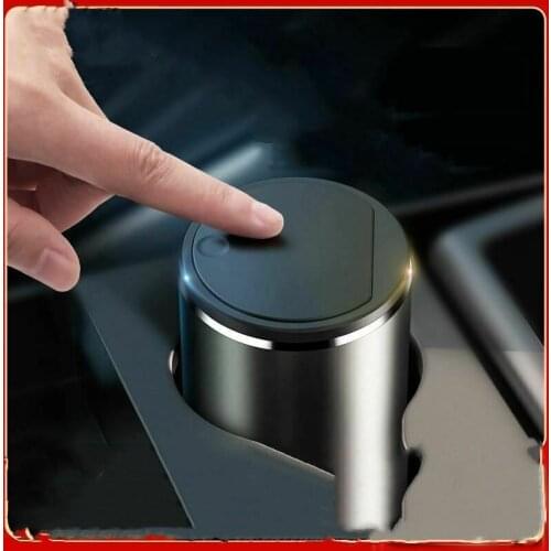 Baseus Storage Bag Alloy Car Trash Bin For Car Garbage Can Ashtray Dust Box Holder Automobiles Interior Accessories