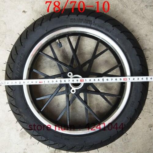 Motorcycles wheel 78/70-10 Vacuum tire tubeless tyre with 10 inch wheel hub rims for motorcycles Electric bicycles