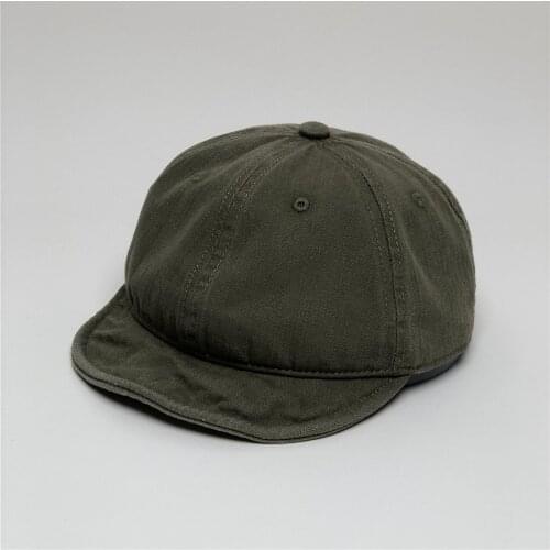 Spring Summer Short Brim Baseball Cap Fashion Japanese Unisex Cap Washed Cotton Small Caps Hats Hiking Camping Cap