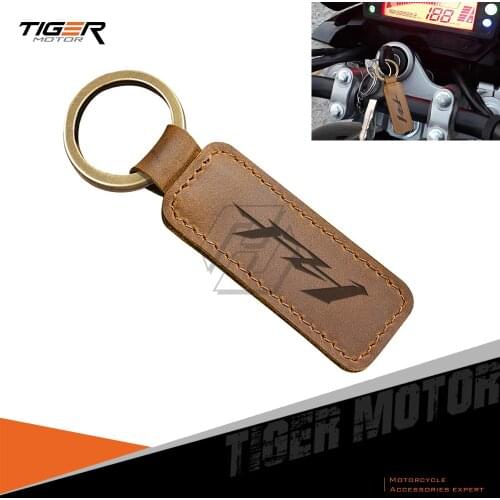 For Yamaha FZ1N FZ1S FZ1 Fazer GT Motorcycle Keychain Cowhide Key Ring