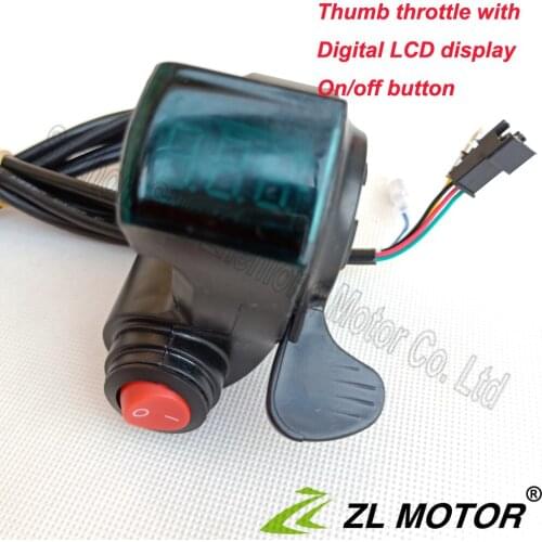 Digital voltage display for electric bicycle scooter thumb throttle with ON/OFF switch/wide voltage 36V48V72v LED panel G-L203