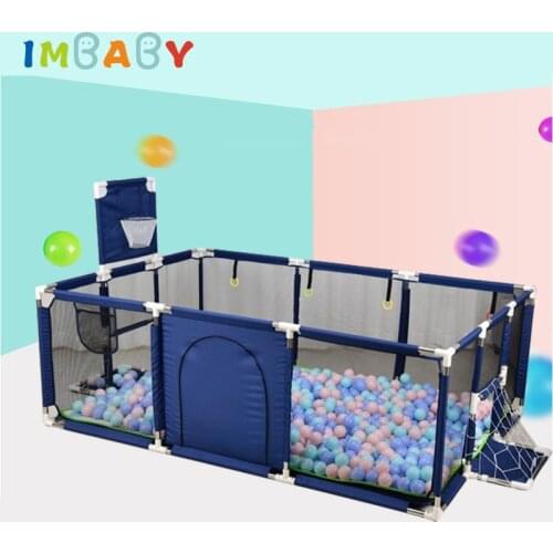 IMBABY Baby Playpen Safety Barrier Childrens Playpens Kids Fence Balloons Pit Pool Balls For Newborn Balls Playground Basketbal