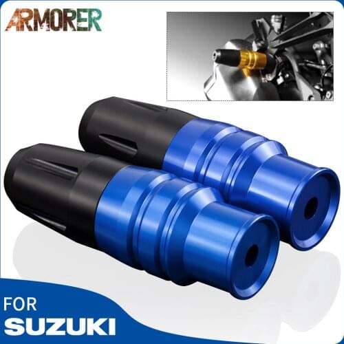 For SUZUKI SV650/S GSX-S750 V-Strom 650/XT Exhaust Crash Protector Frame Slider Pad Bar Motorcycle CNC Aluminum Accessories