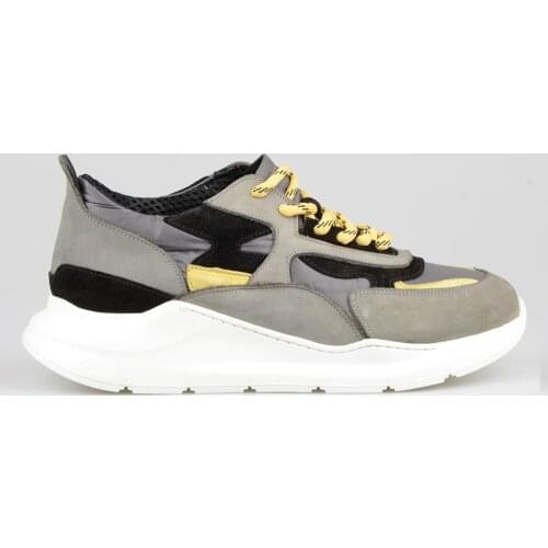 FootCourt- Women Shoes Yellow Grey Sneakers Platform Trainers Lace-Up Best Womens Leather Sneakers New Chunky Sneakers For women